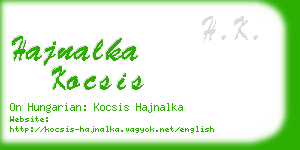 hajnalka kocsis business card